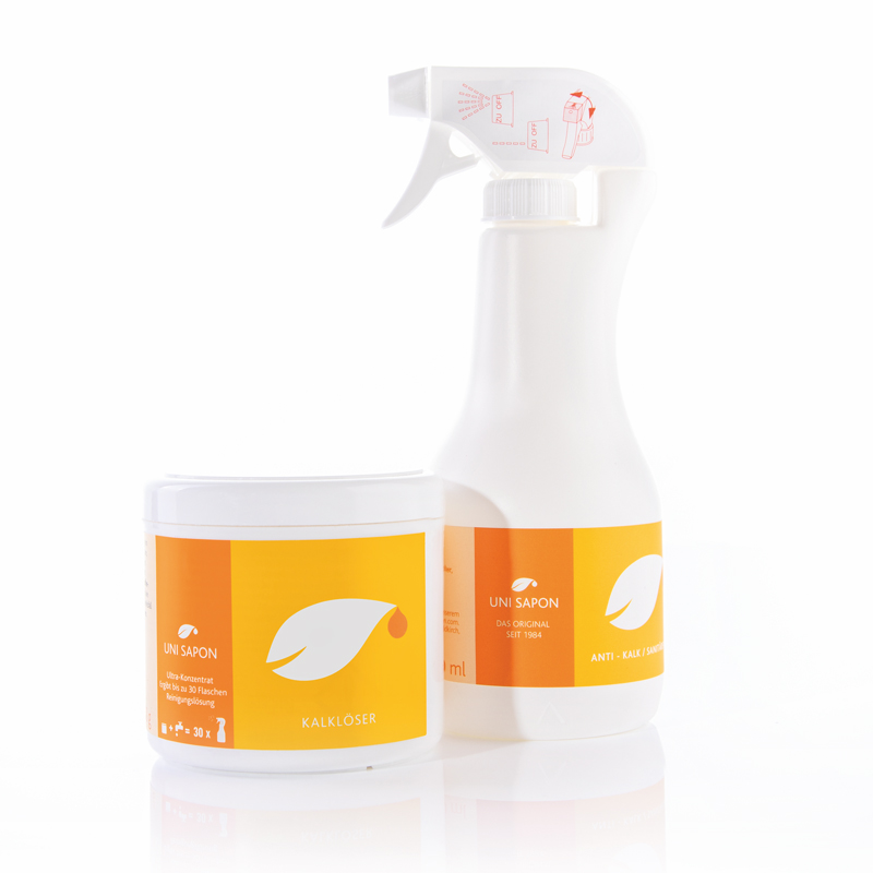 450g UniSapon Kalklöser Konzentrat Dose und Sprühflasche